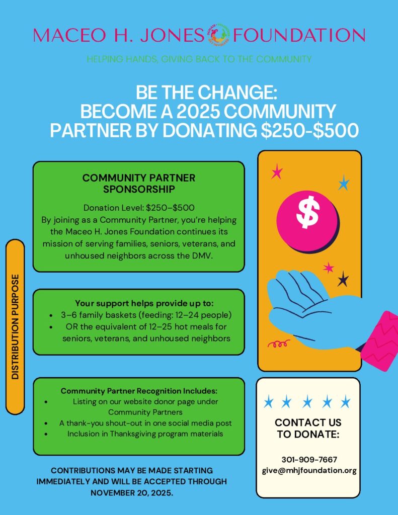Community Partner Donation Flyer